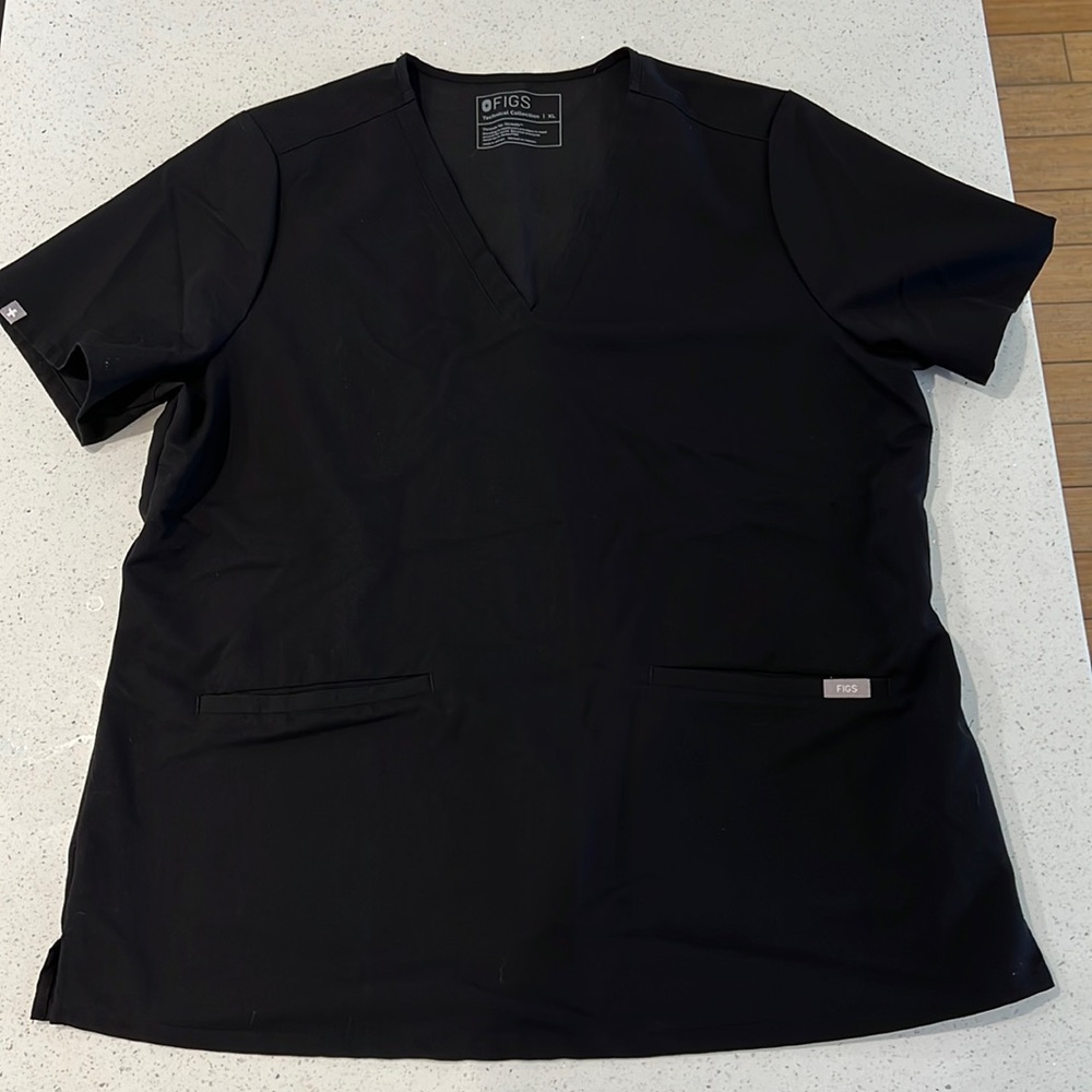 FIGS brand black scrub top